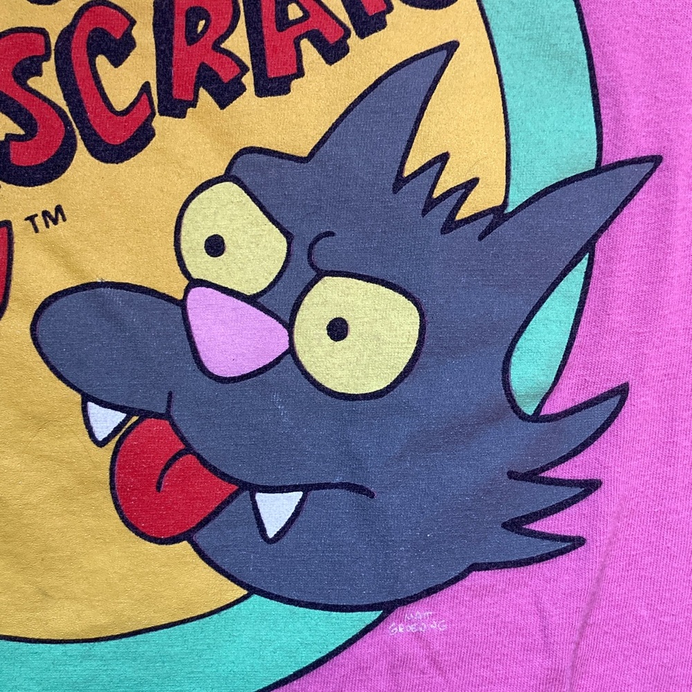The Simpsons Itchy & Scratchy Show Pink T-Shirt Size L - Picture 7 of 8